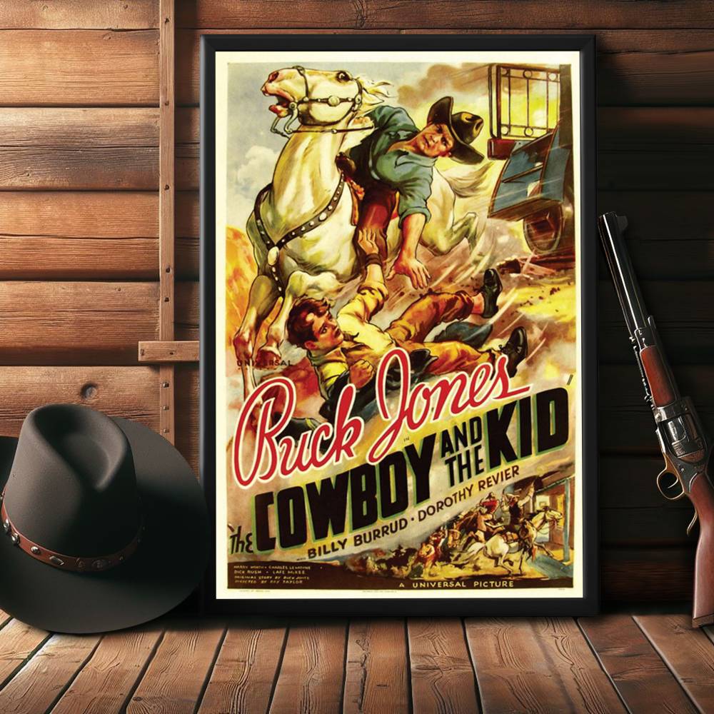 "Cowboy And The Kid" (1936) Framed Movie Poster