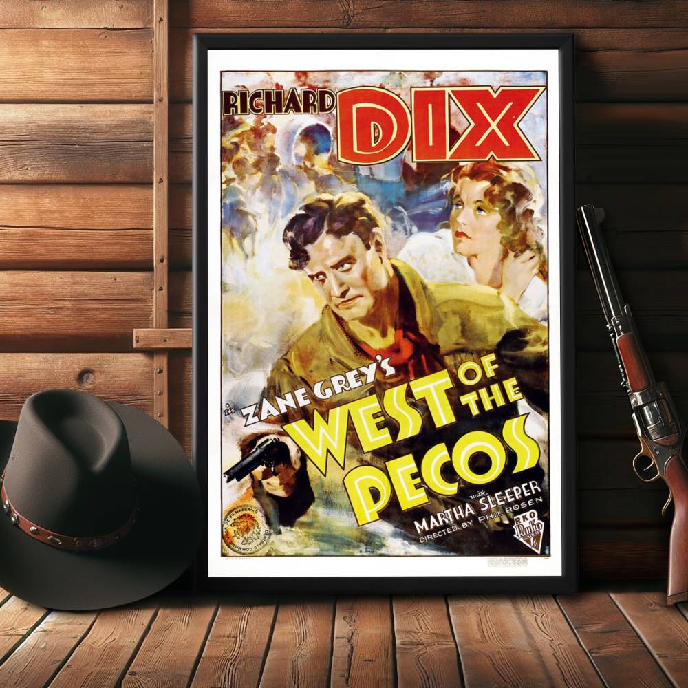 "West Of The Pecos" (1934) Framed Movie Poster