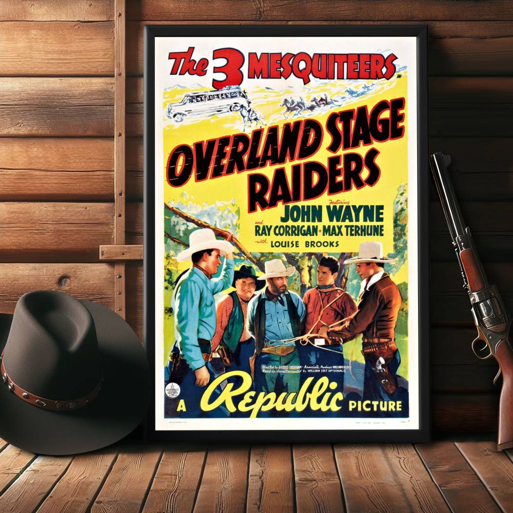 "Overland Stage Raiders" (1938) Framed Movie Poster