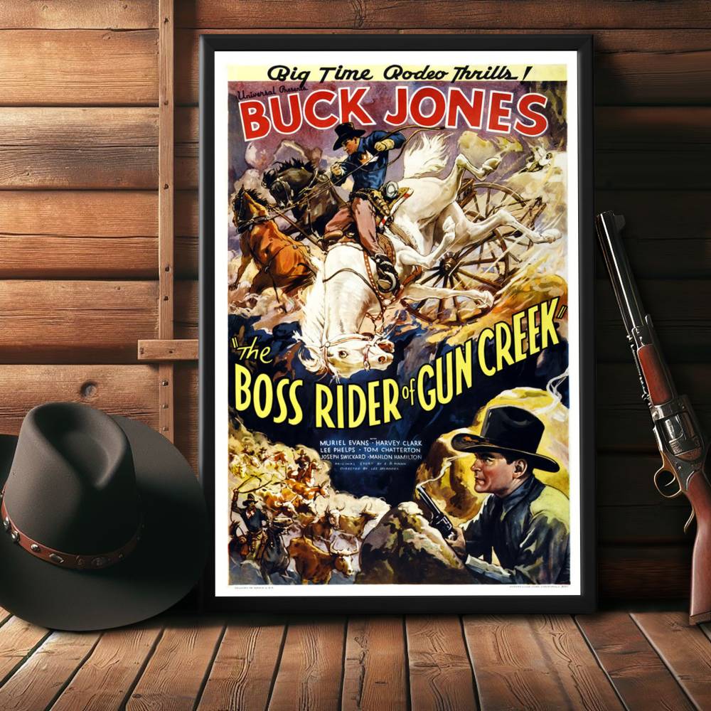 "Boss Rider Of Gun Creek" (1936) Framed Movie Poster