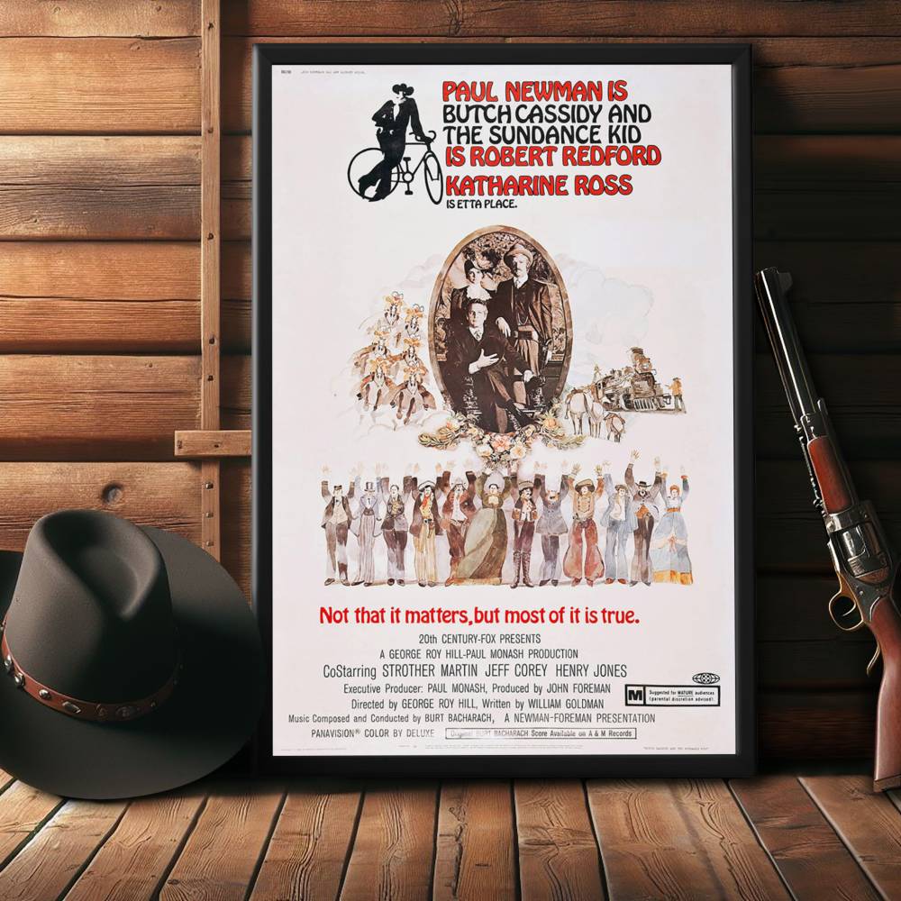 "Butch Cassidy and the Sundance Kid" (1969) Framed Movie Poster