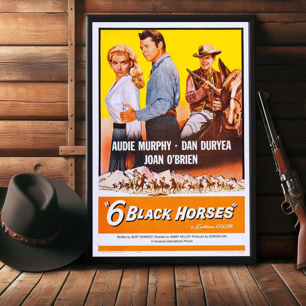 "Six Black Horses" (1962) Framed Movie Poster