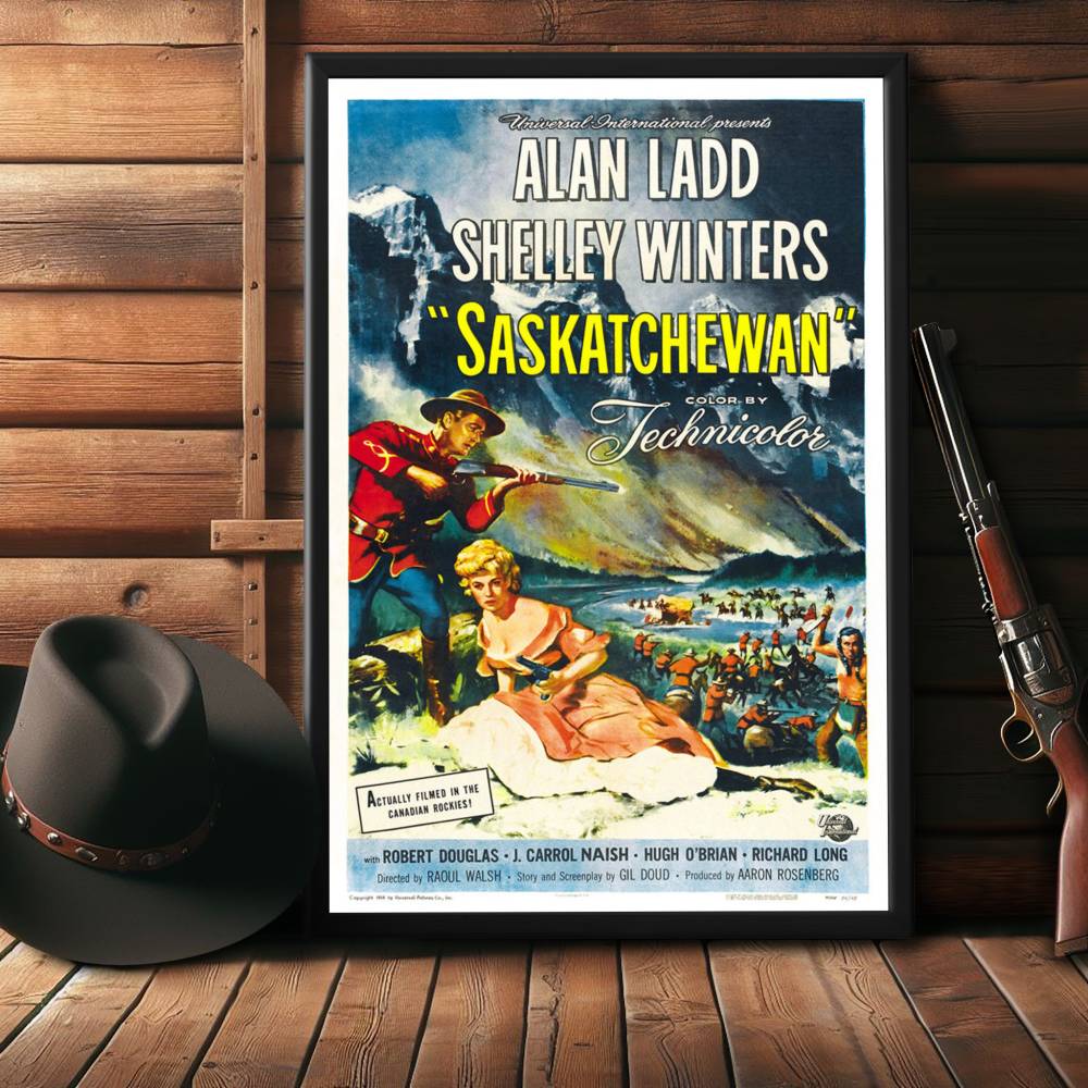 "Saskatchewan" (1954) Framed Movie Poster