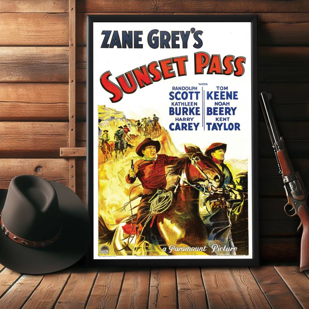 "Sunset Pass" (1933) Framed Movie Poster