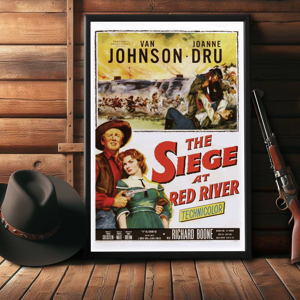 "Siege At Red River" (1954) Framed Movie Poster