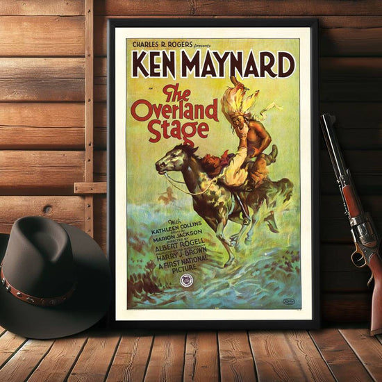 "Overland Stage" (1927) Framed Movie Poster