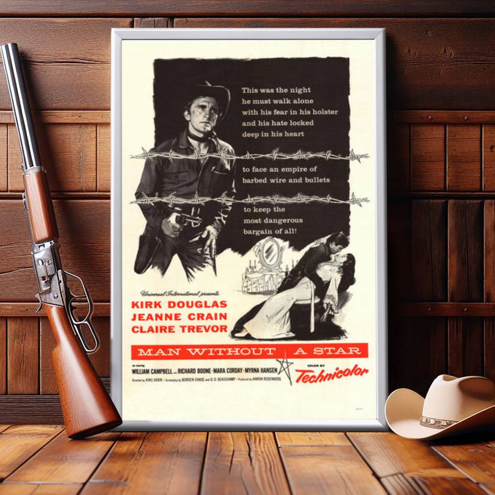 "Man Without a Star" (1955) Framed Movie Poster