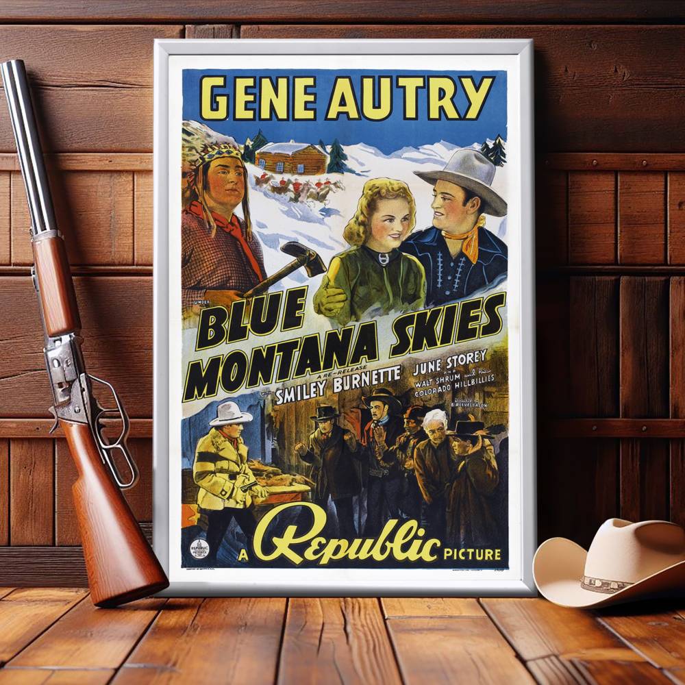 "Blue Montana Skies" (1939) Framed Movie Poster