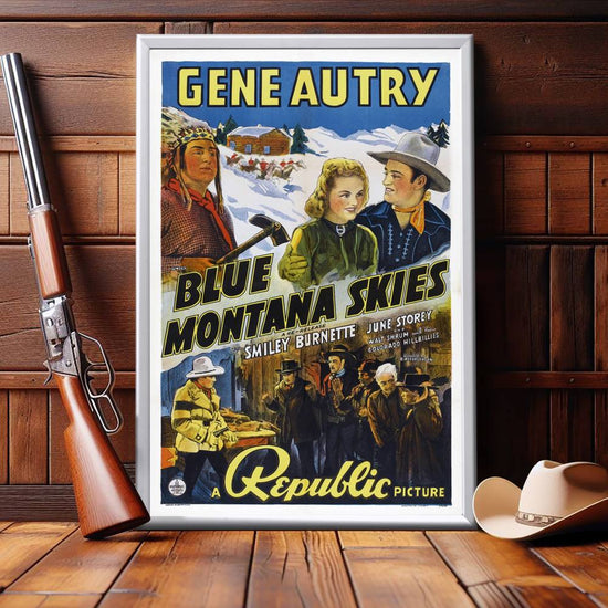 "Blue Montana Skies" (1939) Framed Movie Poster