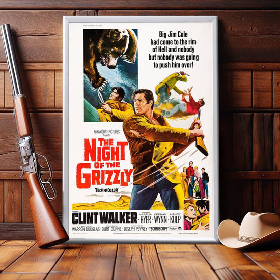 "Night Of The Grizzly" (1966) Framed Movie Poster