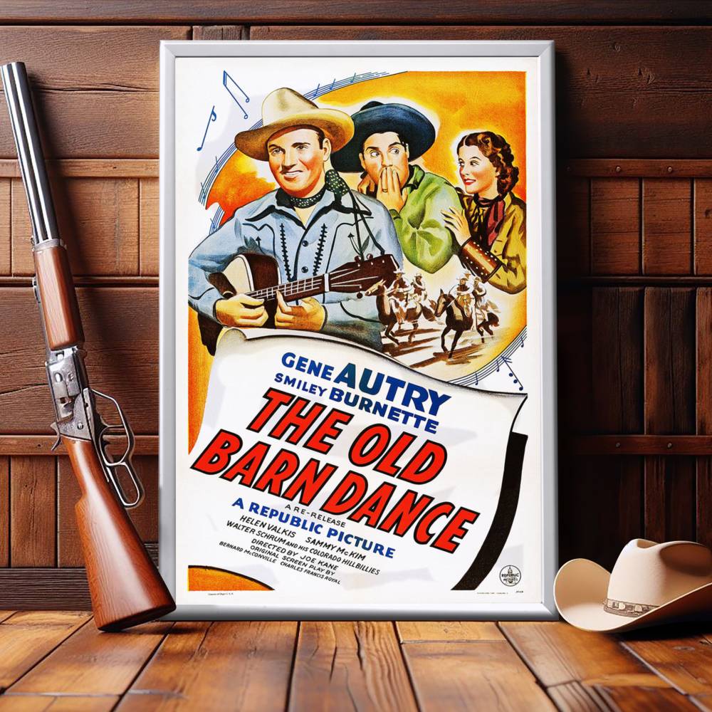 "Old Barn Dance" (1938) Framed Movie Poster