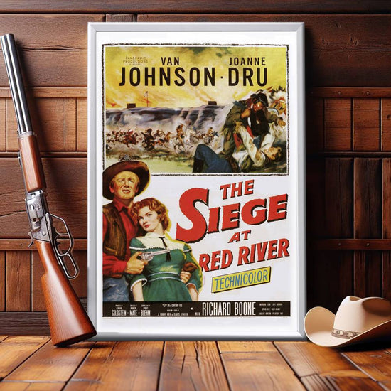 "Siege At Red River" (1954) Framed Movie Poster