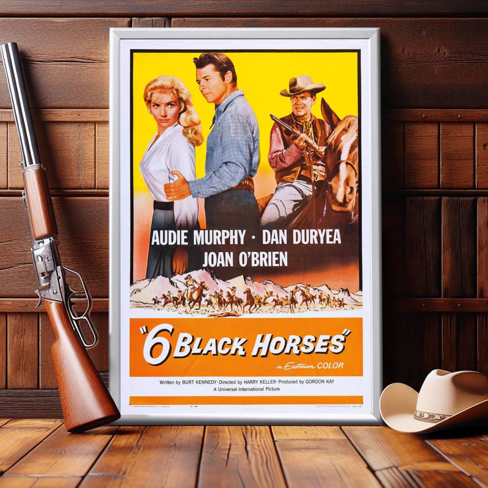 "Six Black Horses" (1962) Framed Movie Poster