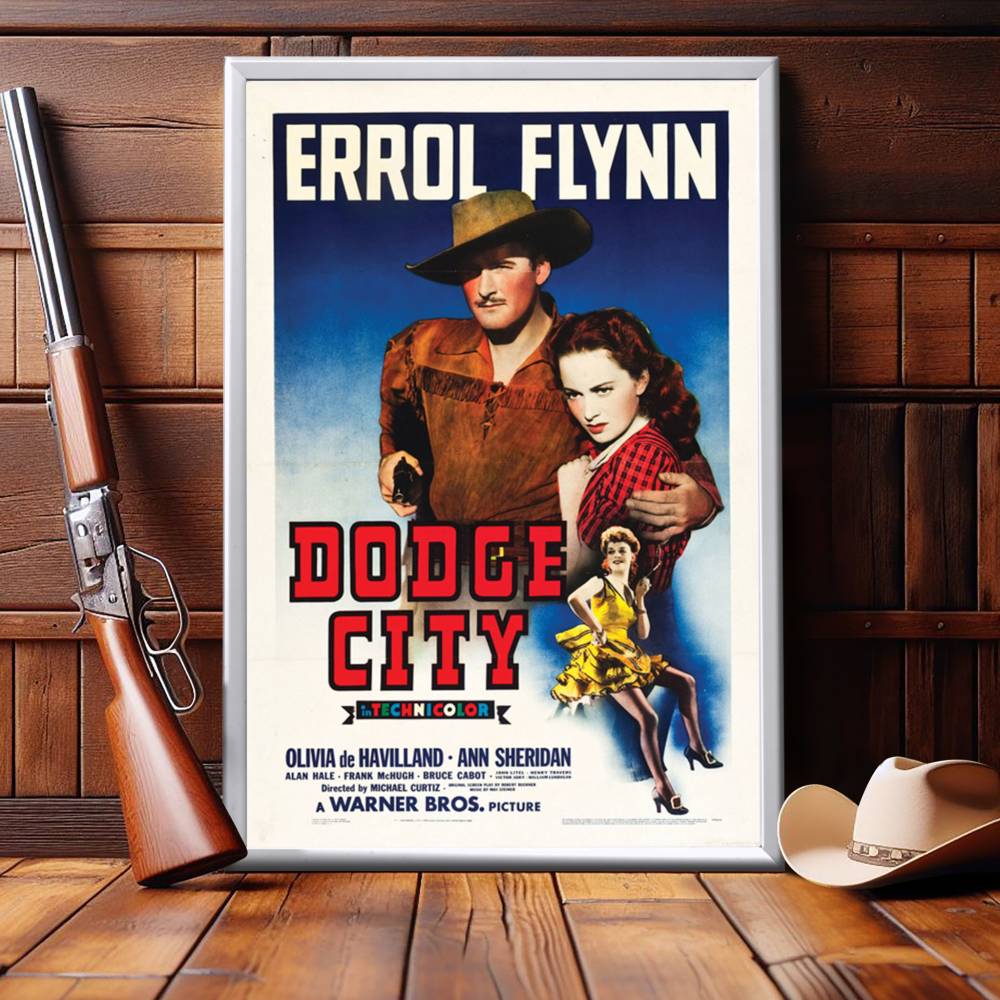 "Dodge City" (1939) Framed Movie Poster