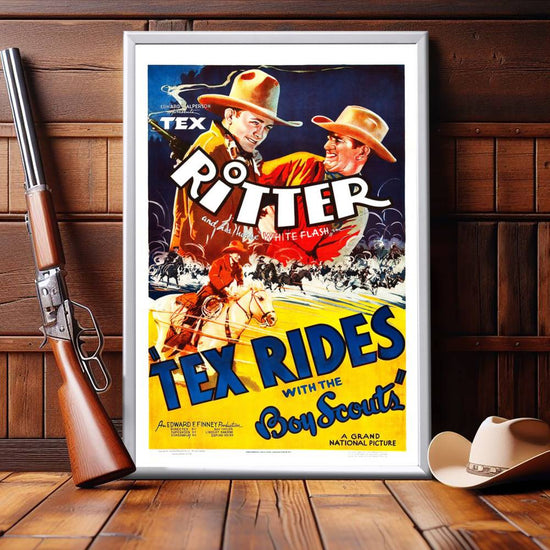 "Tex Rides With The Boy Scouts" (1937) Framed Movie Poster