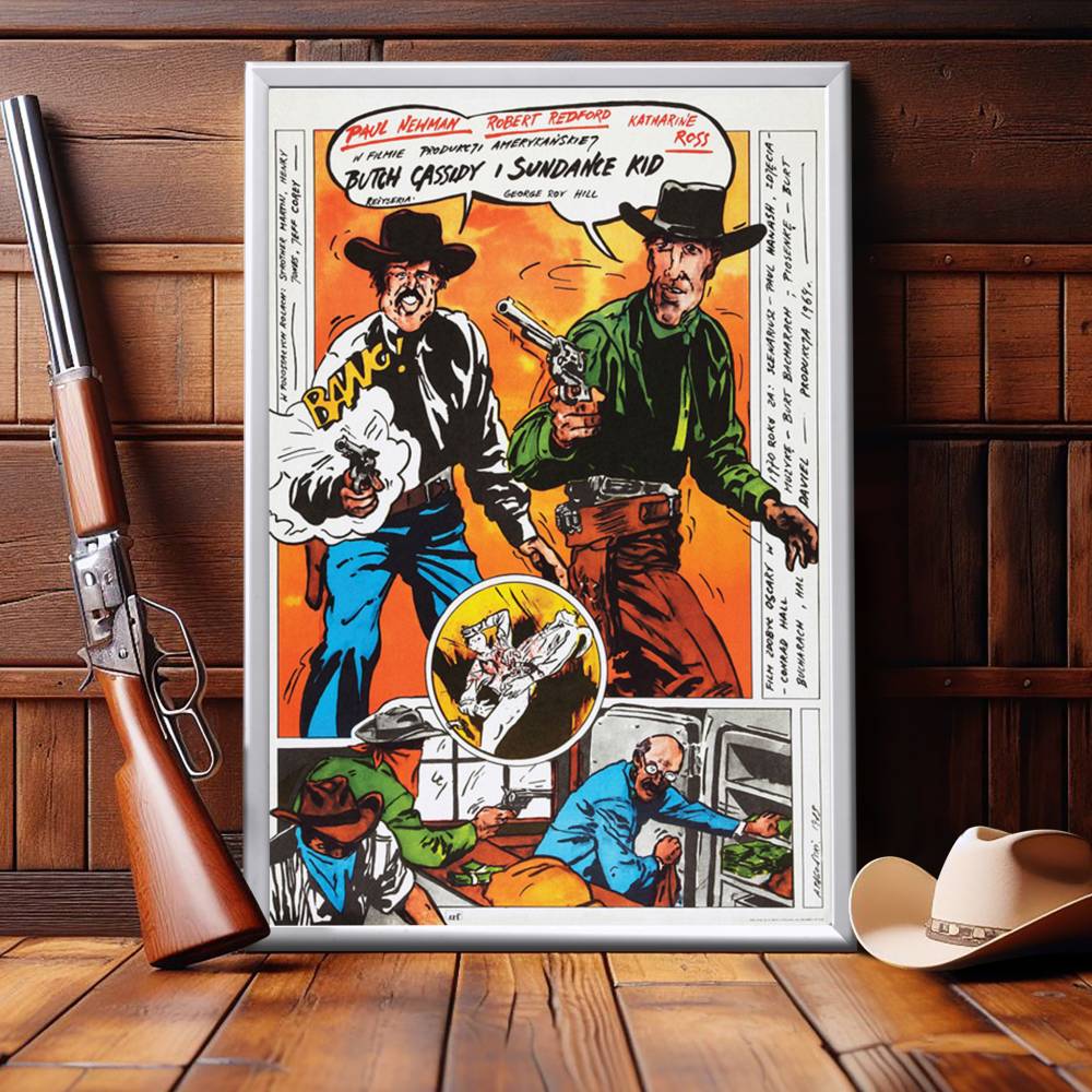 "Butch Cassidy And The Sundance Kid (Polish)" (1969) Framed Movie Poster