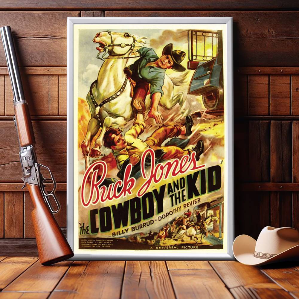 "Cowboy And The Kid" (1936) Framed Movie Poster