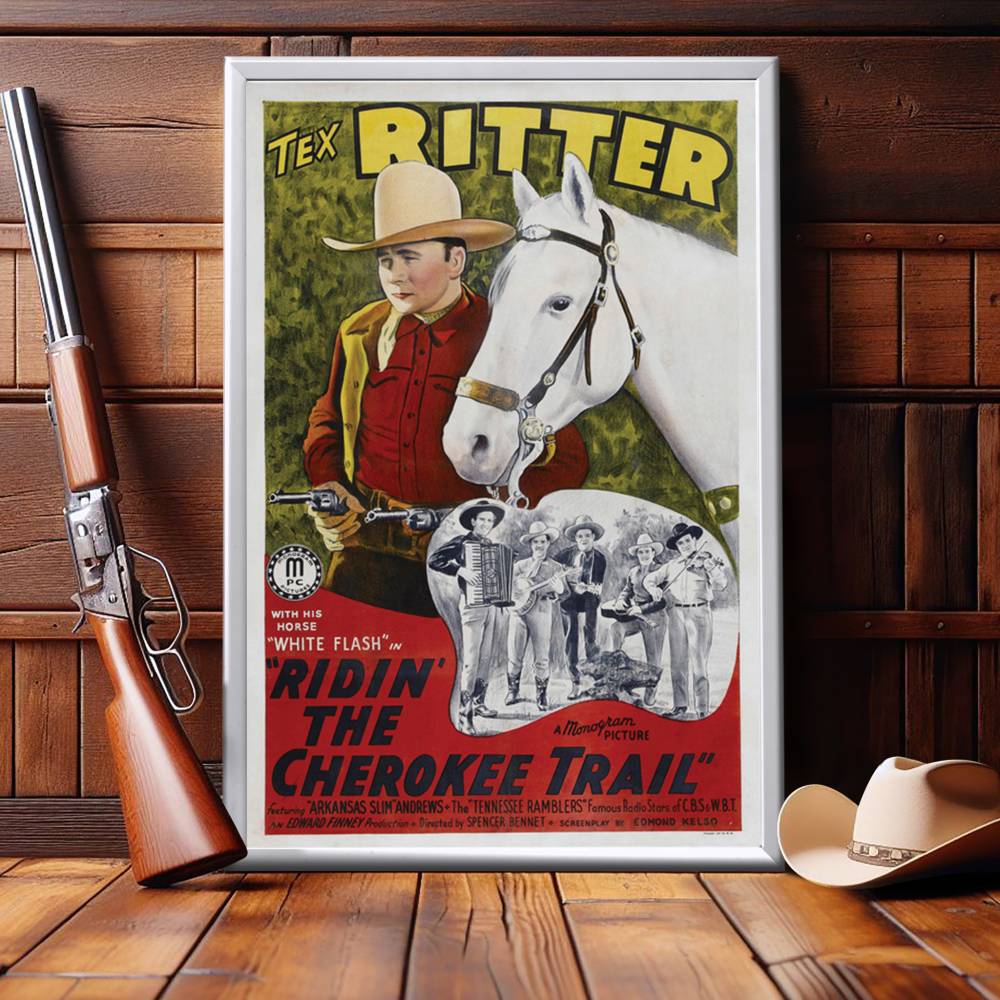 "Ridin' The Cherokee Trail" (1941) Framed Movie Poster