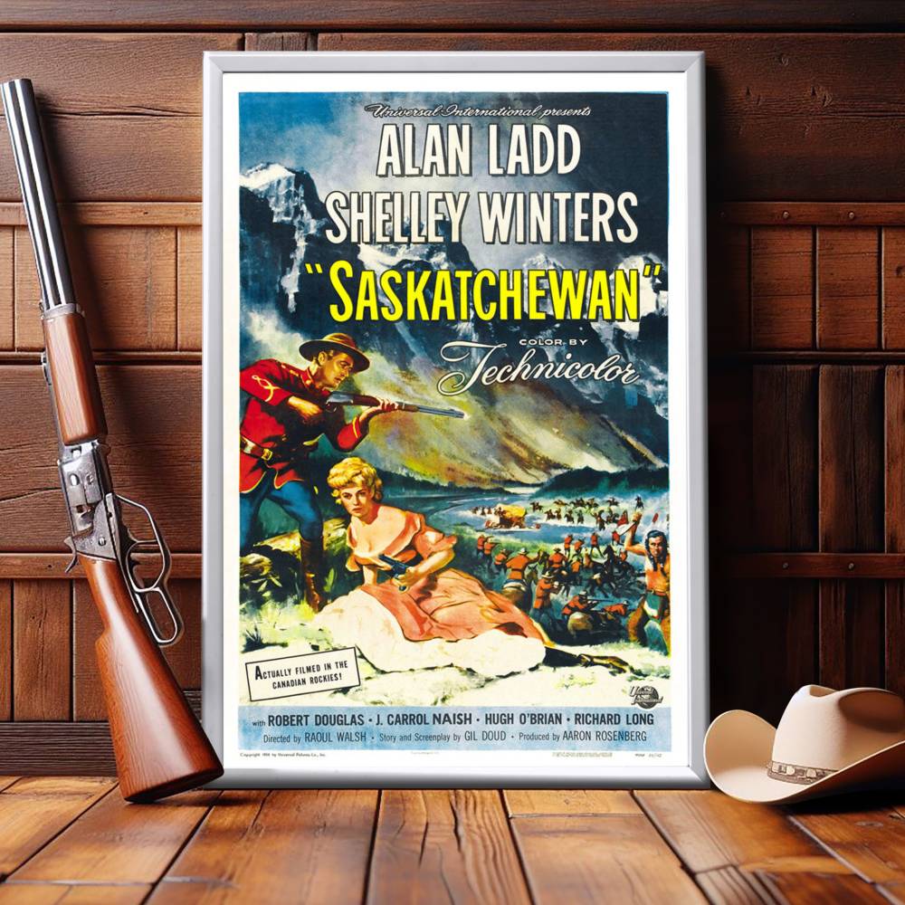 "Saskatchewan" (1954) Framed Movie Poster