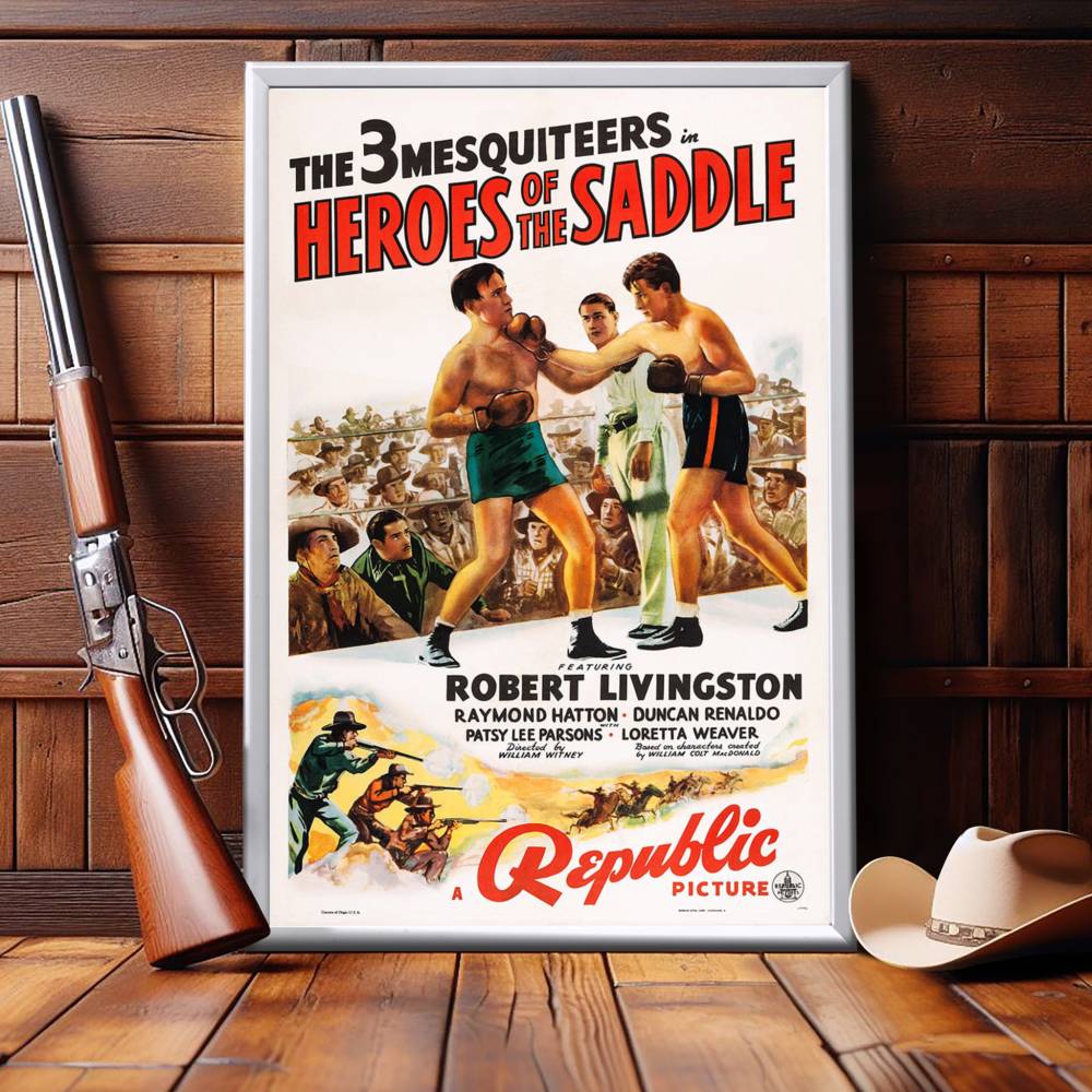 "Heroes Of The Saddle" (1940) Framed Movie Poster