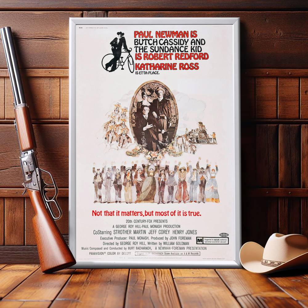 "Butch Cassidy and the Sundance Kid" (1969) Framed Movie Poster