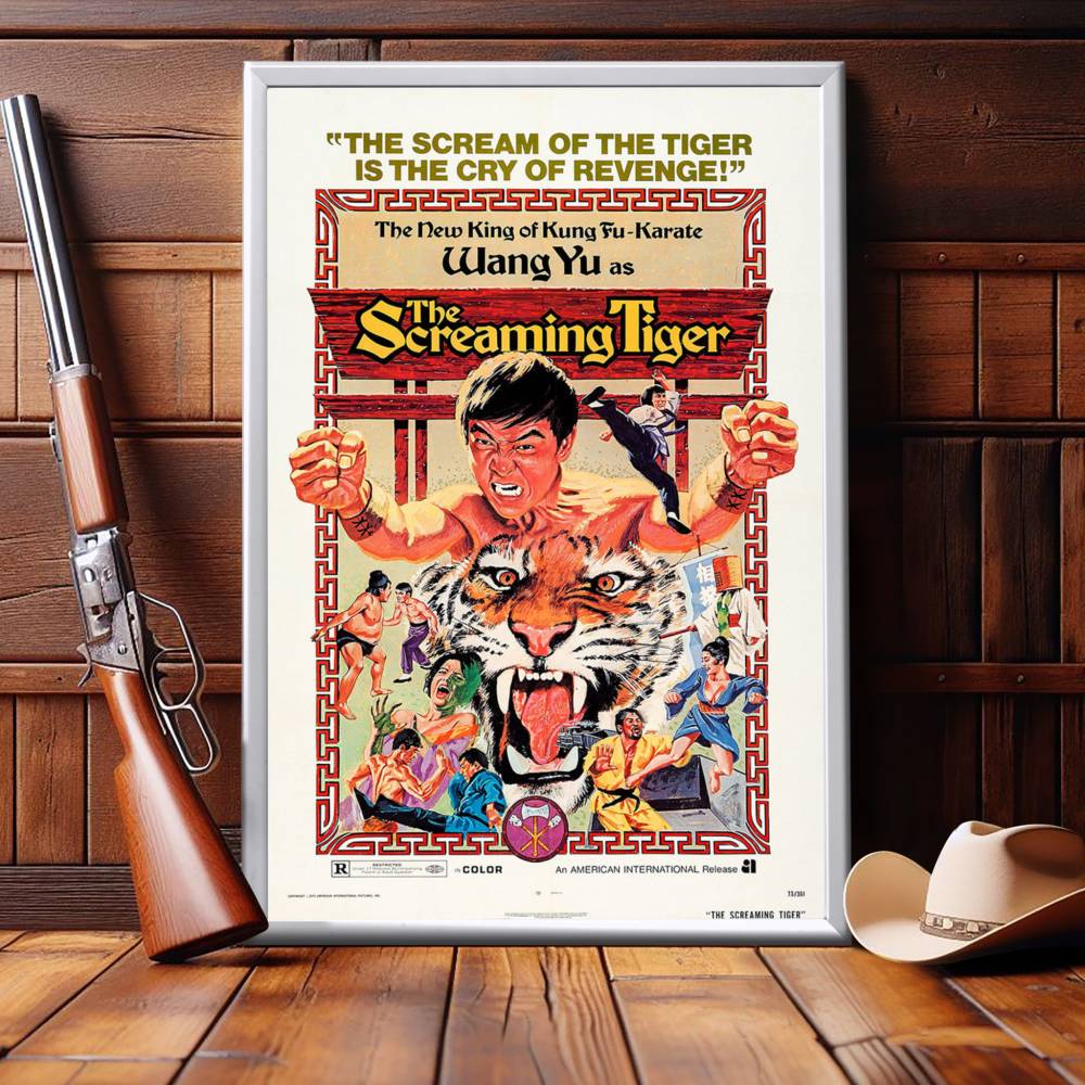 "Screaming Tiger" (1973) Framed Movie Poster