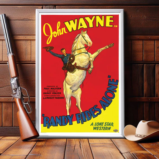 "Randy Rides Alone" (1934) Framed Movie Poster