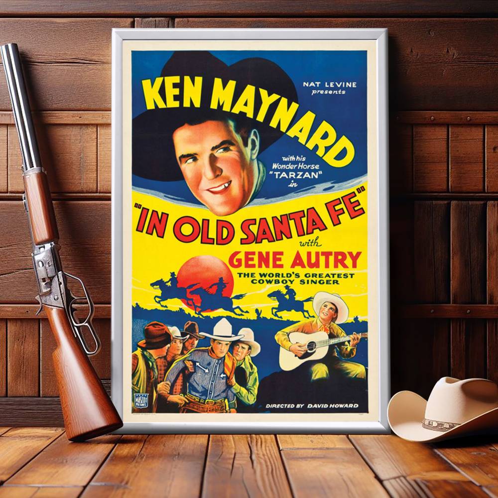 "In Old Santa Fe" (1934) Framed Movie Poster