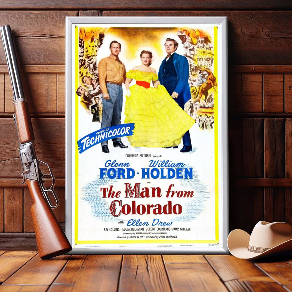 "Man From Colorado" (1948) Framed Movie Poster