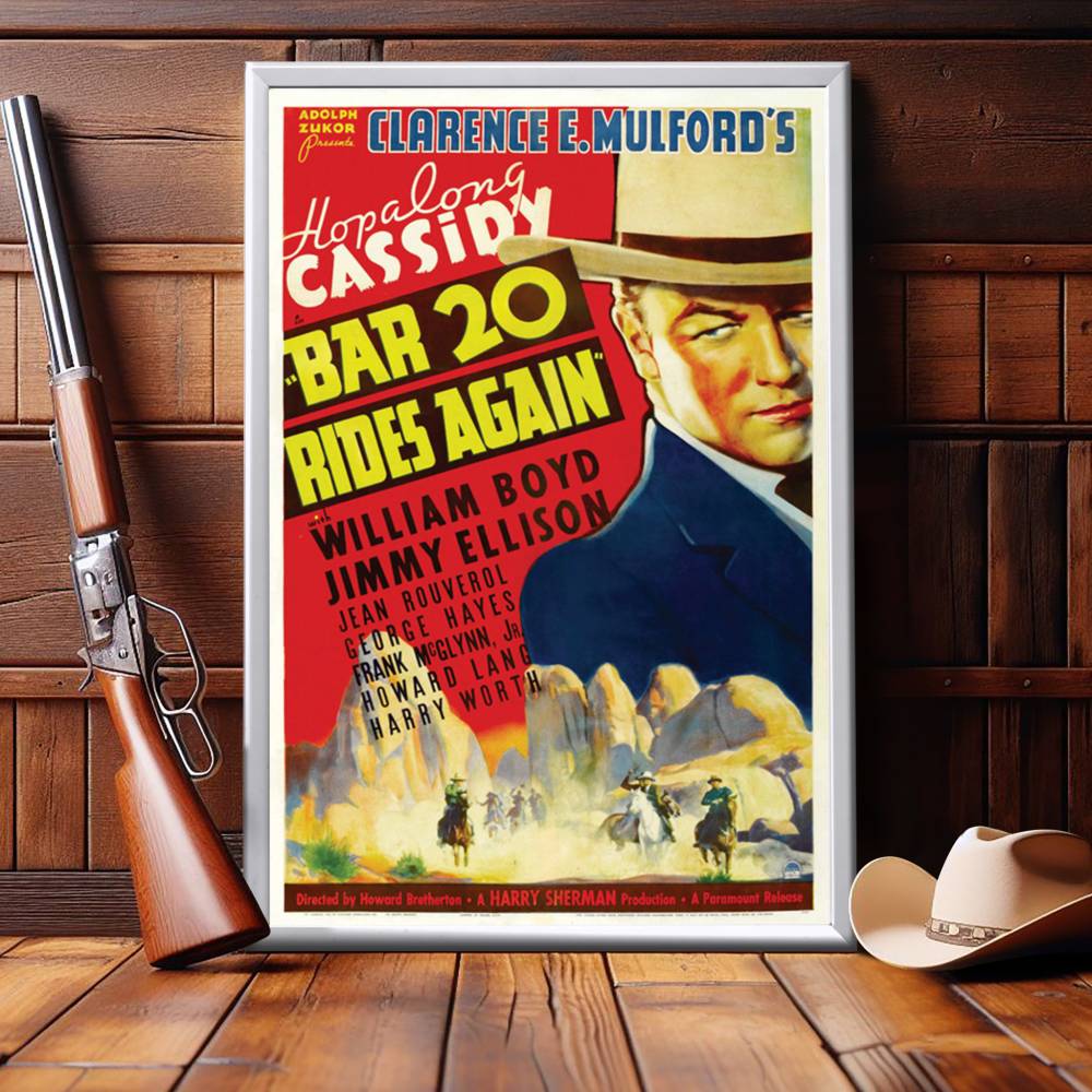 "Bar 20 Rides Again" (1935) Framed Movie Poster