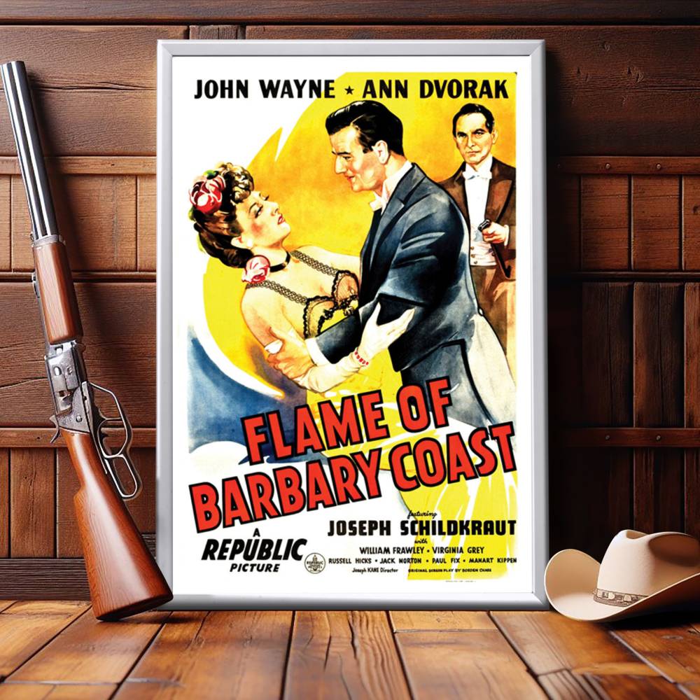 "Flame Of Barbary Coast" (1945) Framed Movie Poster