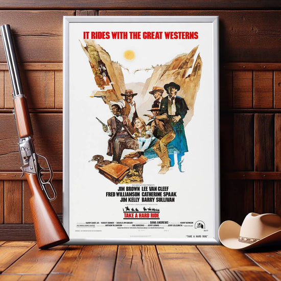 "Take A Hard Ride" (1975) Framed Movie Poster