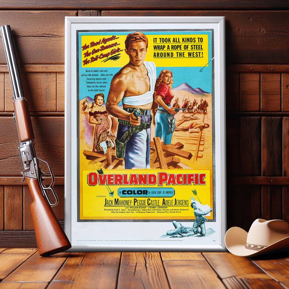 "Overland Pacific" (1954) Framed Movie Poster