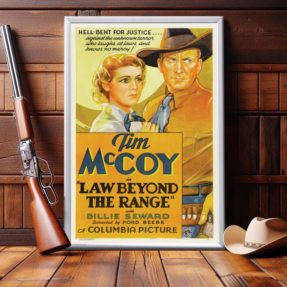 "Law Beyond The Range" (1935) Framed Movie Poster