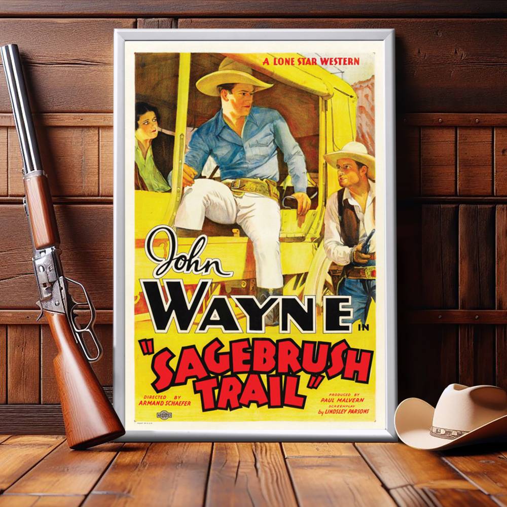 "Sagebrush Trail" (1933) Framed Movie Poster