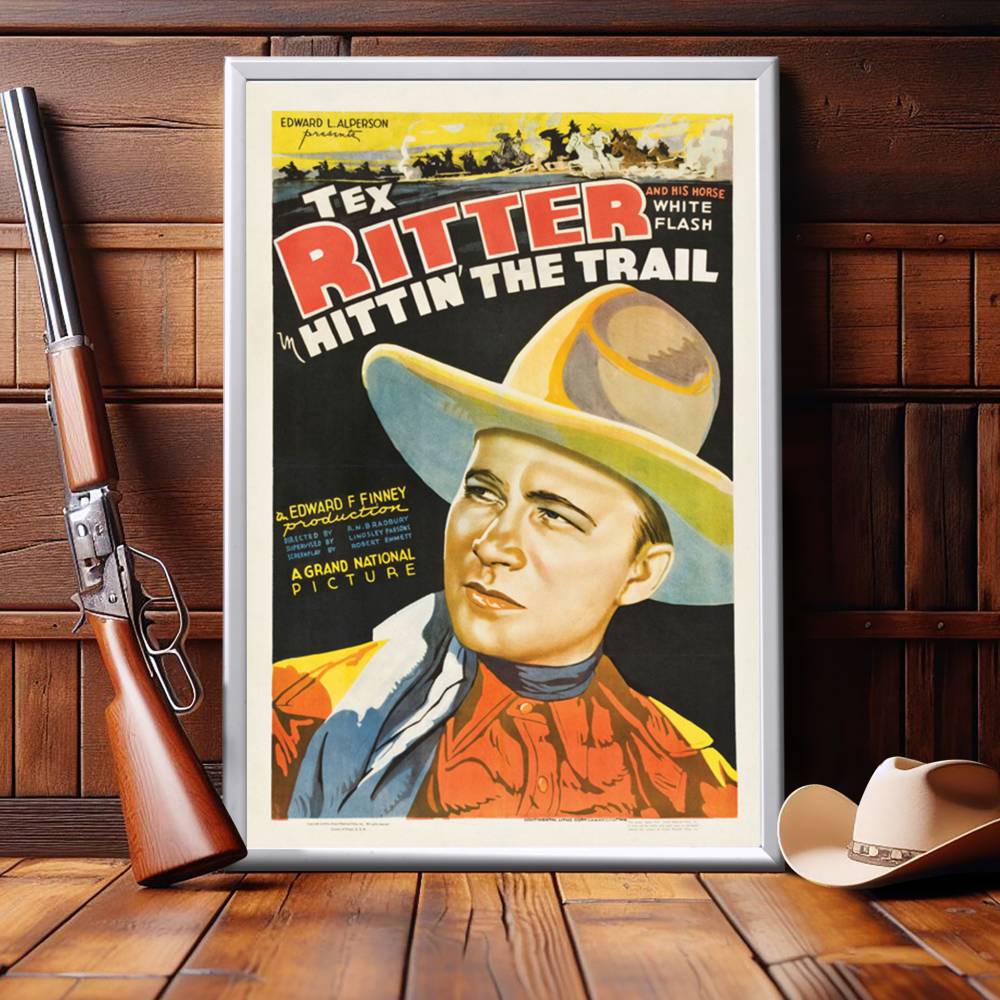 "Hittin' The Trail" (1937) Framed Movie Poster