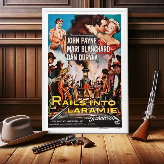 "Rails Into Laramie" (1954) Framed Movie Poster