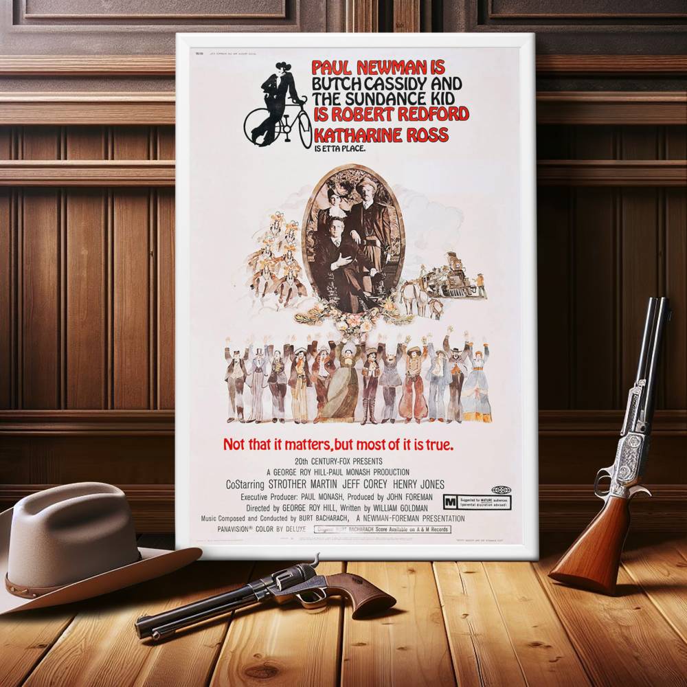 "Butch Cassidy and the Sundance Kid" (1969) Framed Movie Poster