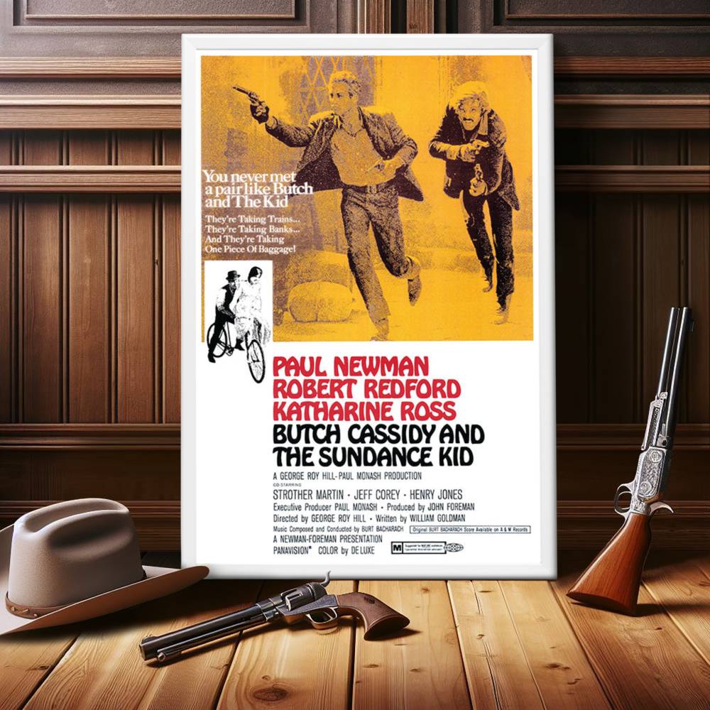 "Butch Cassidy And The Sundance Kid" (1969) Framed Movie Poster