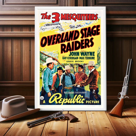 "Overland Stage Raiders" (1938) Framed Movie Poster