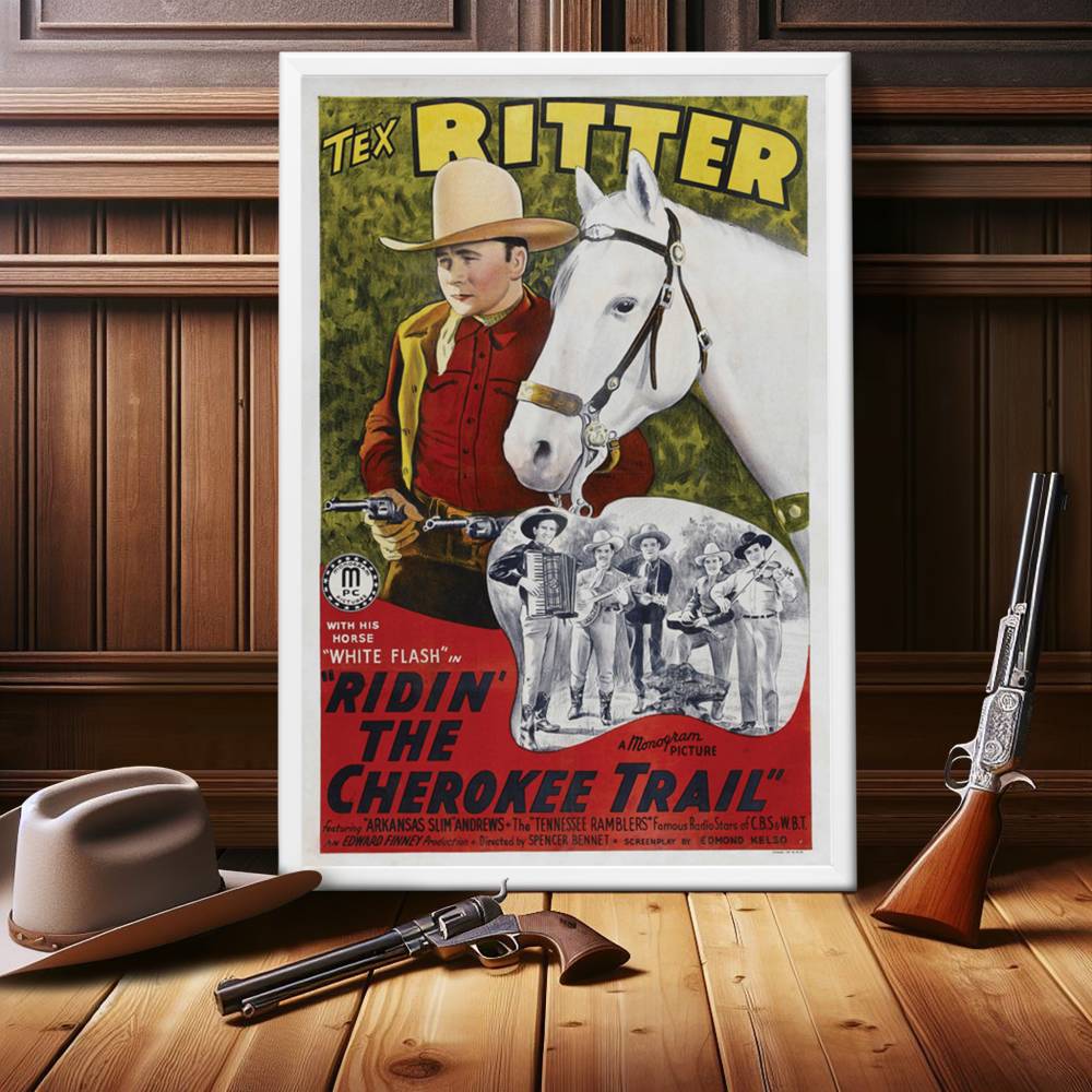 "Ridin' The Cherokee Trail" (1941) Framed Movie Poster