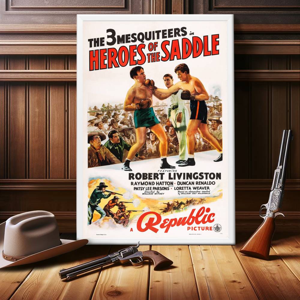 "Heroes Of The Saddle" (1940) Framed Movie Poster