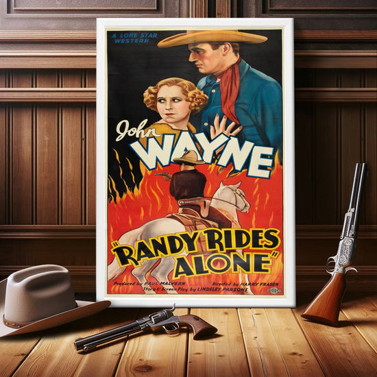 "Randy Rides Alone" (1934) Framed Movie Poster