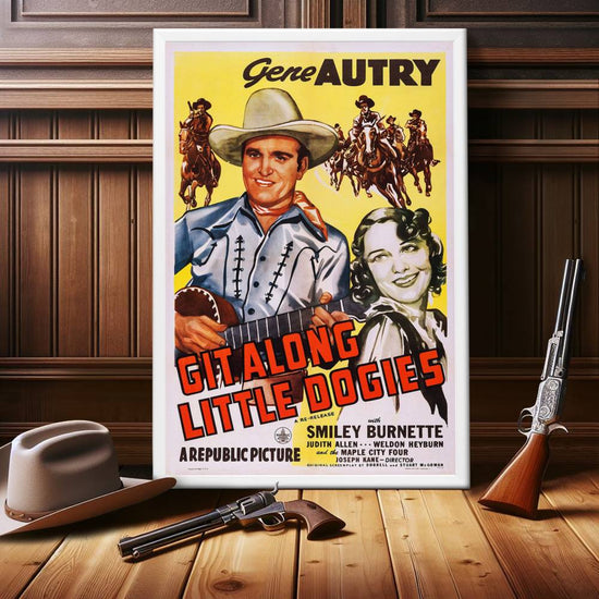 "Git Along Little Doggies" (1937) Framed Movie Poster