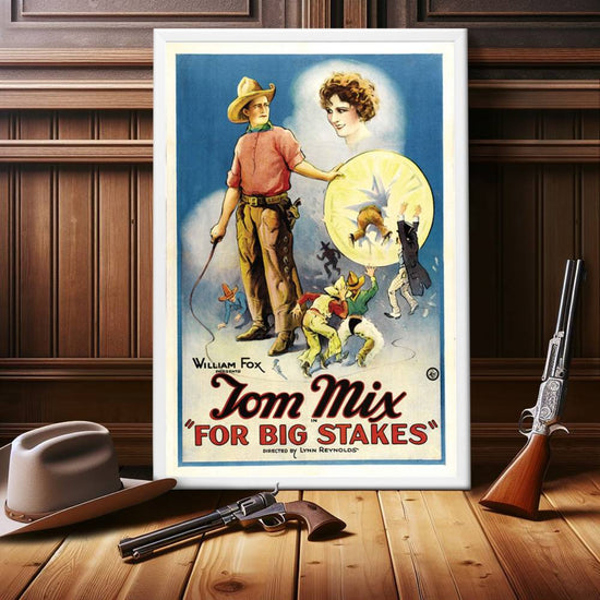 "For Big Stakes" (1922) Framed Movie Poster