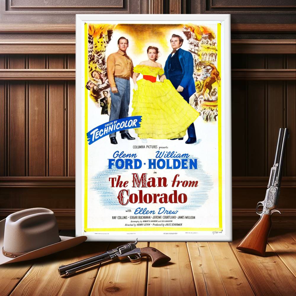 "Man From Colorado" (1948) Framed Movie Poster