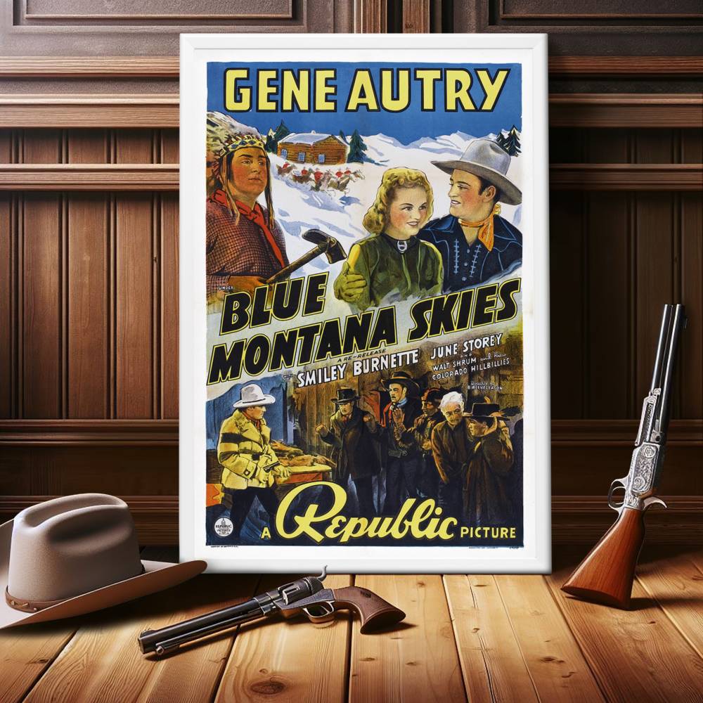 "Blue Montana Skies" (1939) Framed Movie Poster