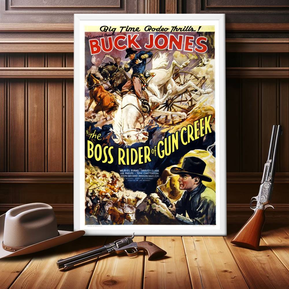 "Boss Rider Of Gun Creek" (1936) Framed Movie Poster