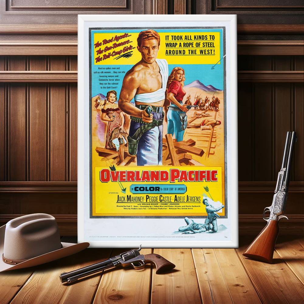 "Overland Pacific" (1954) Framed Movie Poster