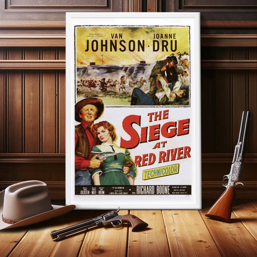 "Siege At Red River" (1954) Framed Movie Poster